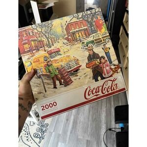Coca Cola 2000 Pc Jigsaw Puzzle HOMETOWN VILLAGE Springbok 2010- Vintage